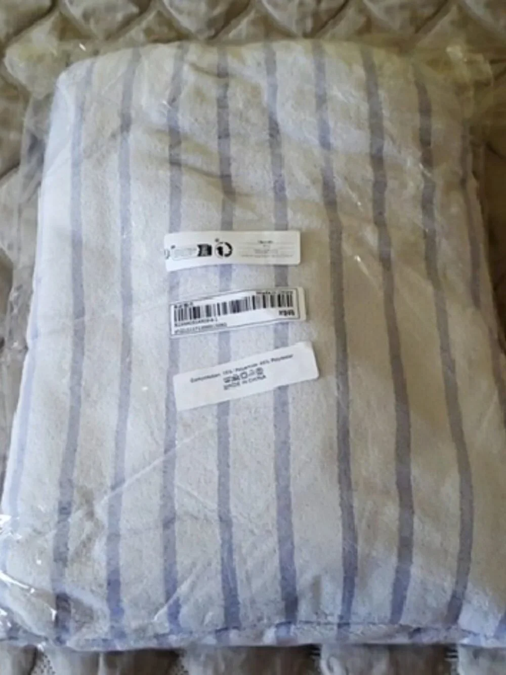 Beach Bath Pool soft flannelette striped towel- Lavender